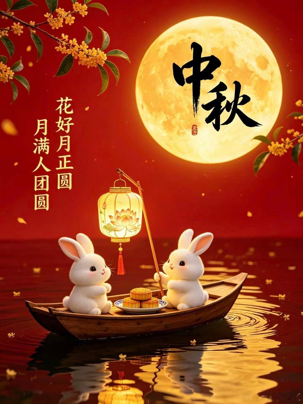 中秋节秋日静好，月满人间，愿你在平凡岁月里，持续遇见不期而遇的温暖。愿中秋这份