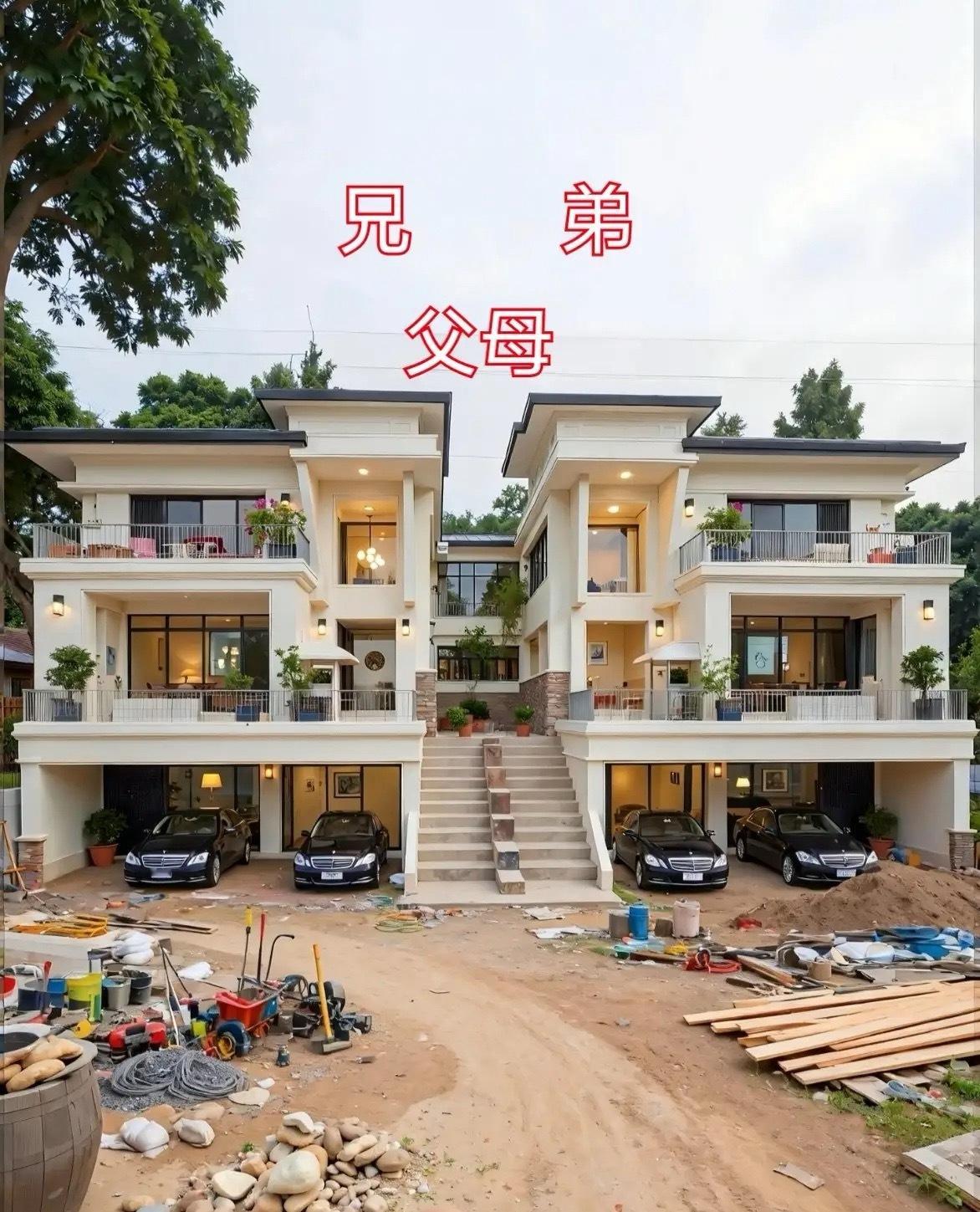 兄弟在两边，父母在中间，这种设计给几分？