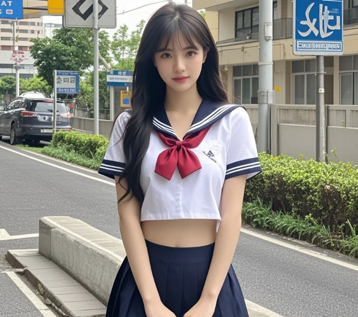 清纯水手服下的秘密原来藏着这么火辣的身材