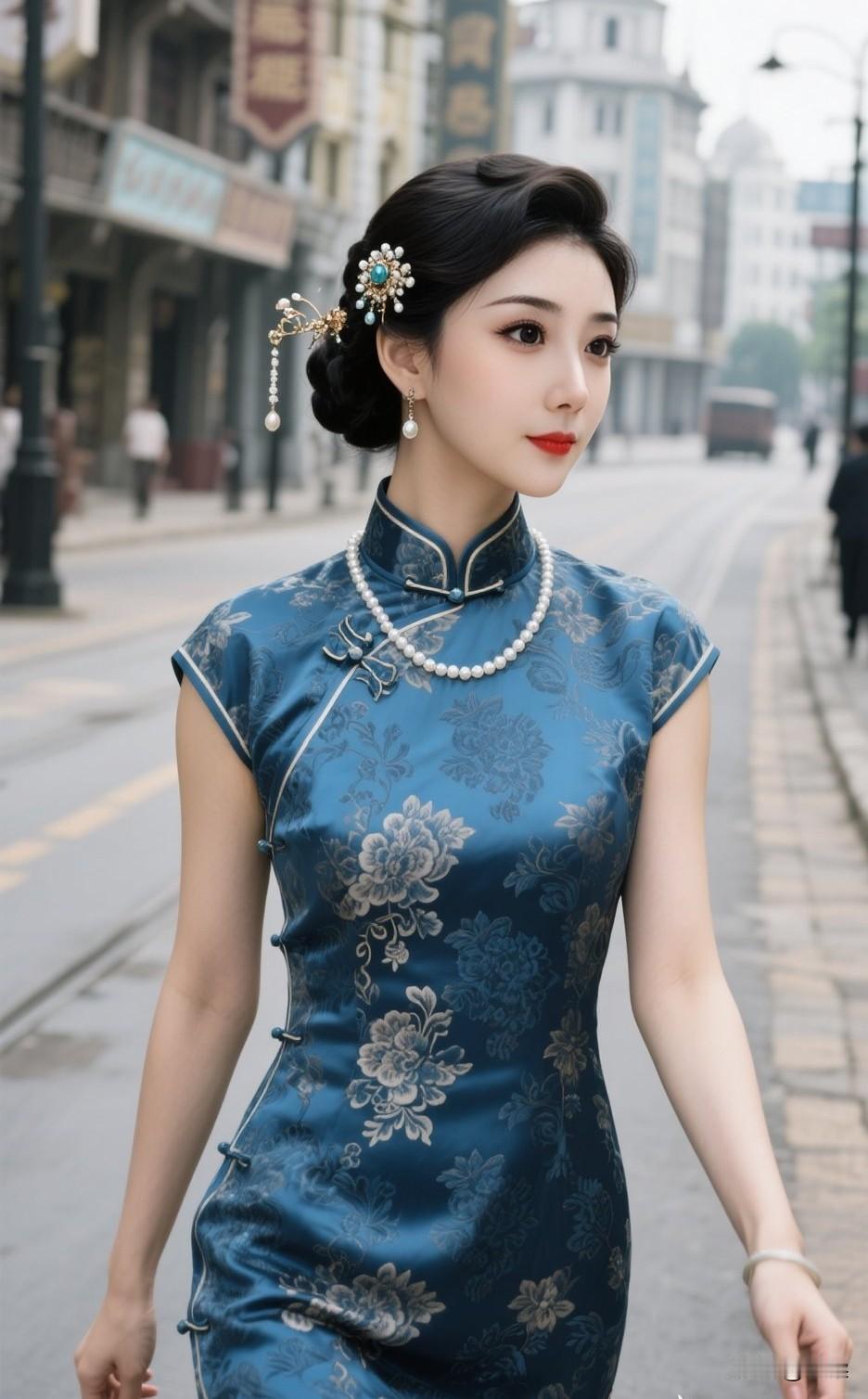 复古旗袍街拍，韵味十足！旗袍古韵写真