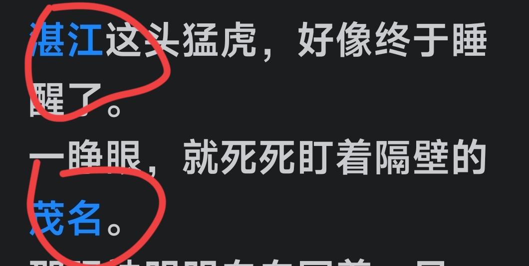 咱茂名真成了广东非珠地区的大明星，为啥呢？因为广东有不少人都爱拿茂名来作比较。