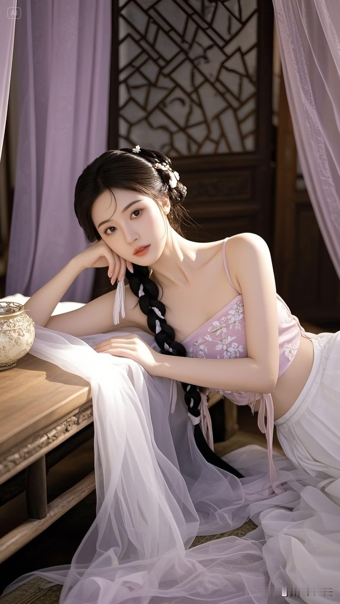 古风美女气质优雅脱俗，举手投足间流露着不凡的韵味与风情。美女人像群高清美女