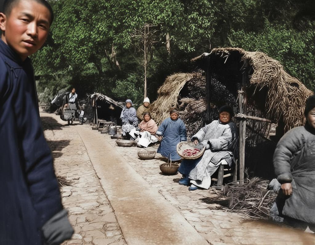 晚清至民国初年，杭州城西香道，是一条从钱塘门通往灵隐、天竺的石板路，路边搭着简陋