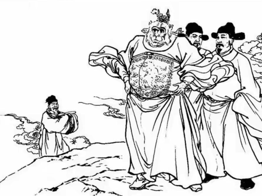 西游记连环画找毛病：这一幅孙悟空赴蟠桃园上任的画面有缺陷！大家能看出来吗？孙