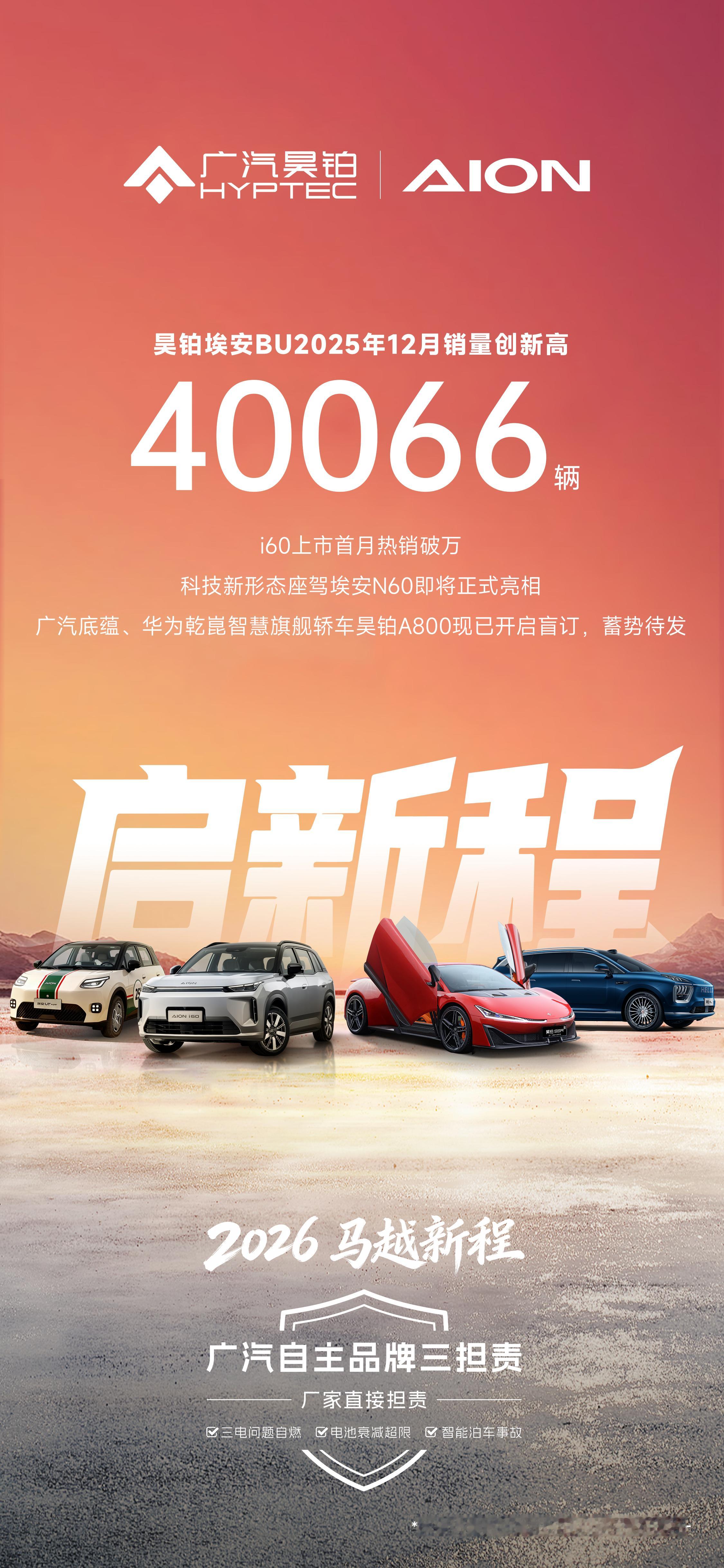 广汽昊铂埃安BU单月销量来到40066台的规模，广汽改革从销量上合并这是首次。同