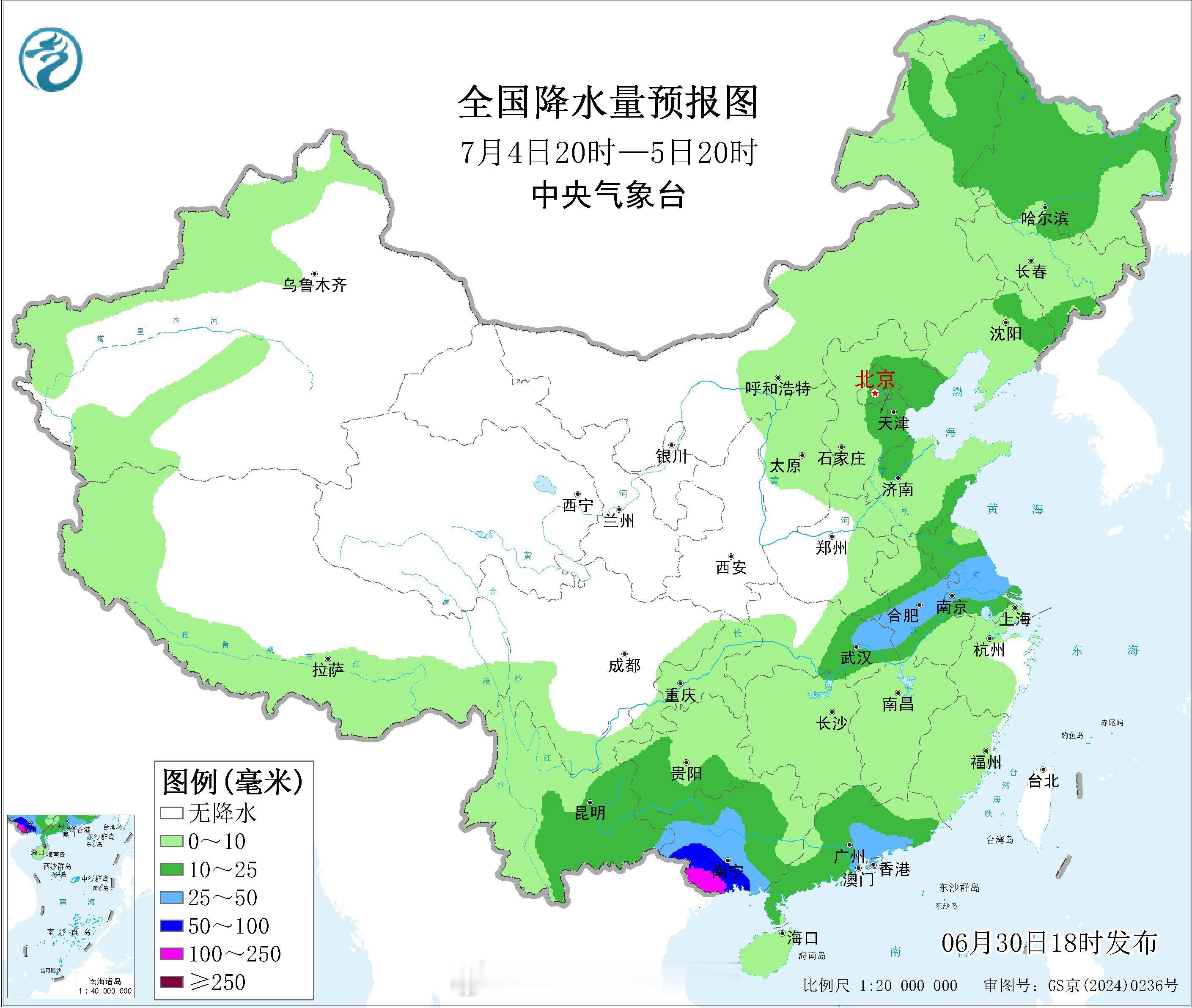 【梅雨和低压雨】预计6月30日夜间至7月3日，长江中下游地区的梅雨将持续，云南、