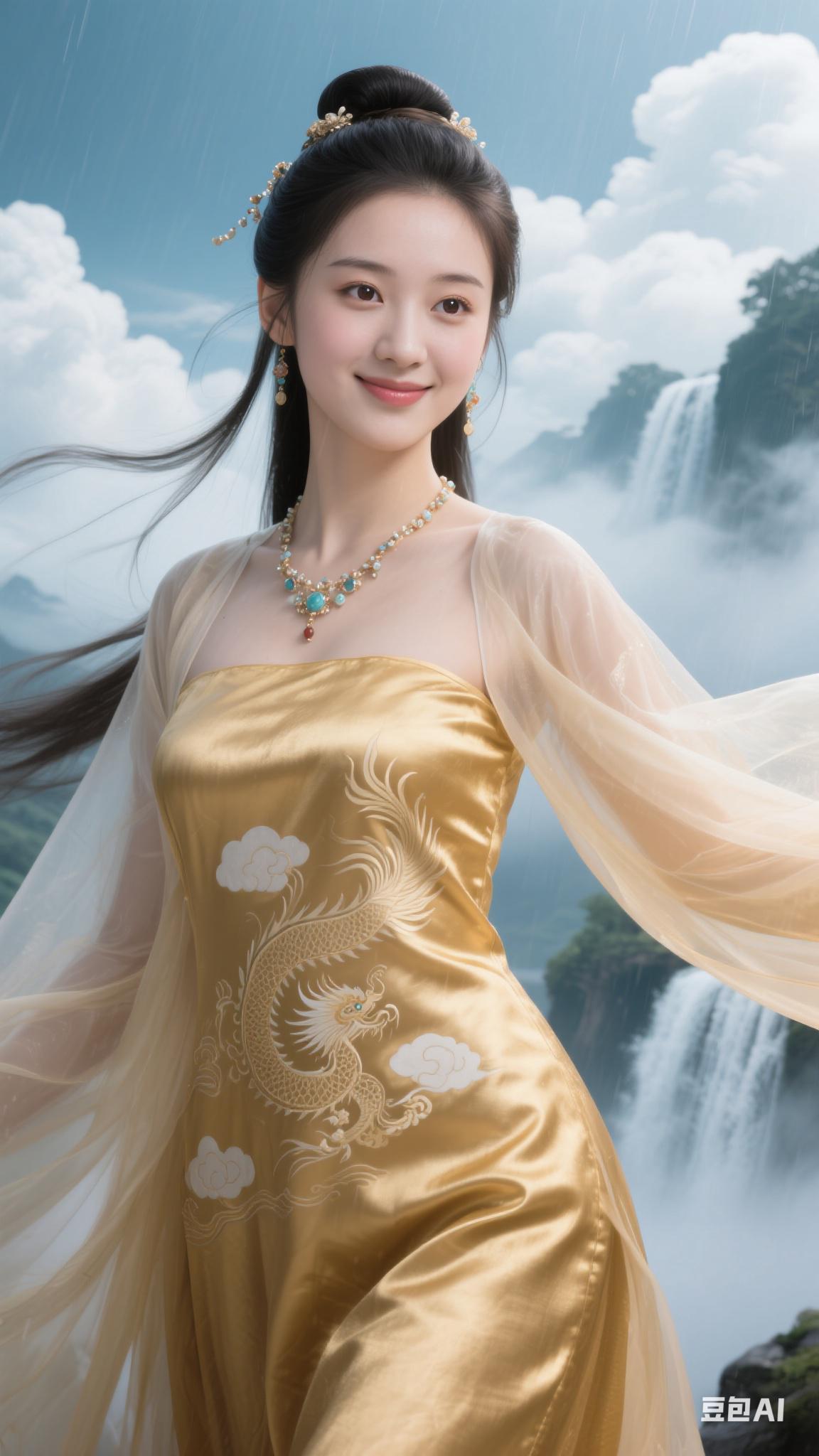 古装女神古风美女古装造型仙气飘飘仙女下凡到人间