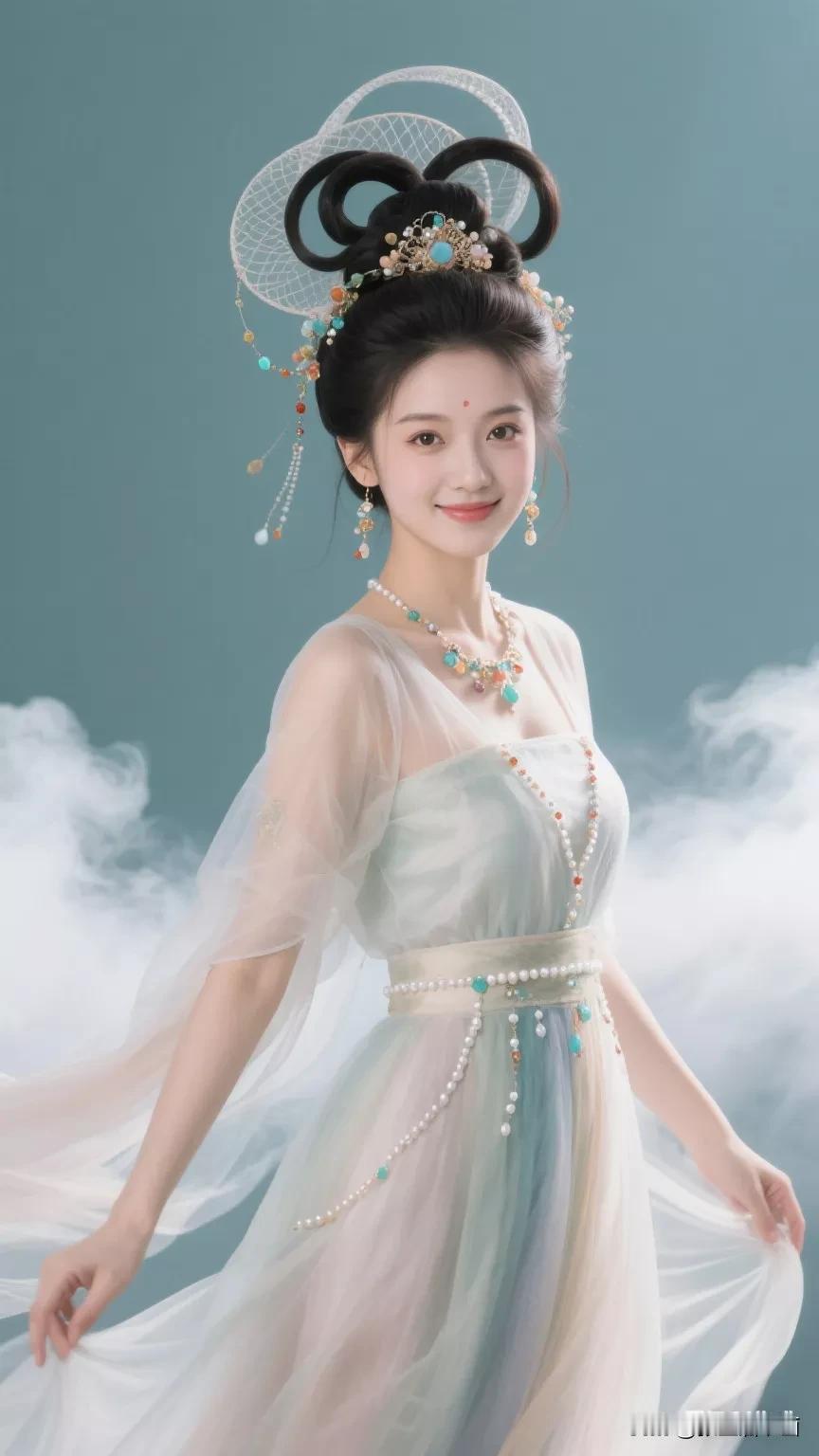 分享城市新鲜事张立启原创书画AI作品古仕女发髻集锦首发第562期宋元发髻韵仕女