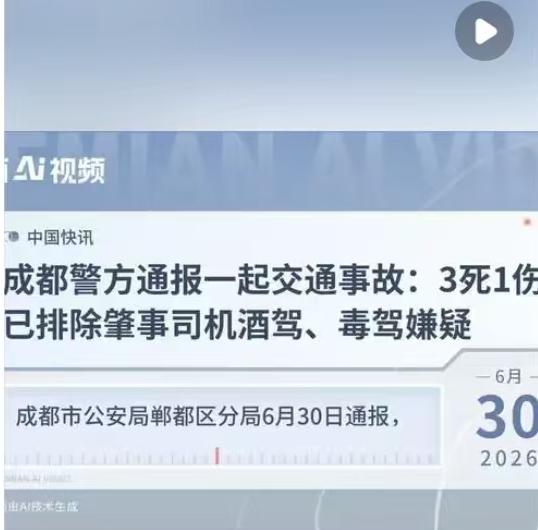 6月29日23时42分，夜色正深，成都市郫都区红光大道上的一场意外，瞬间击碎了三
