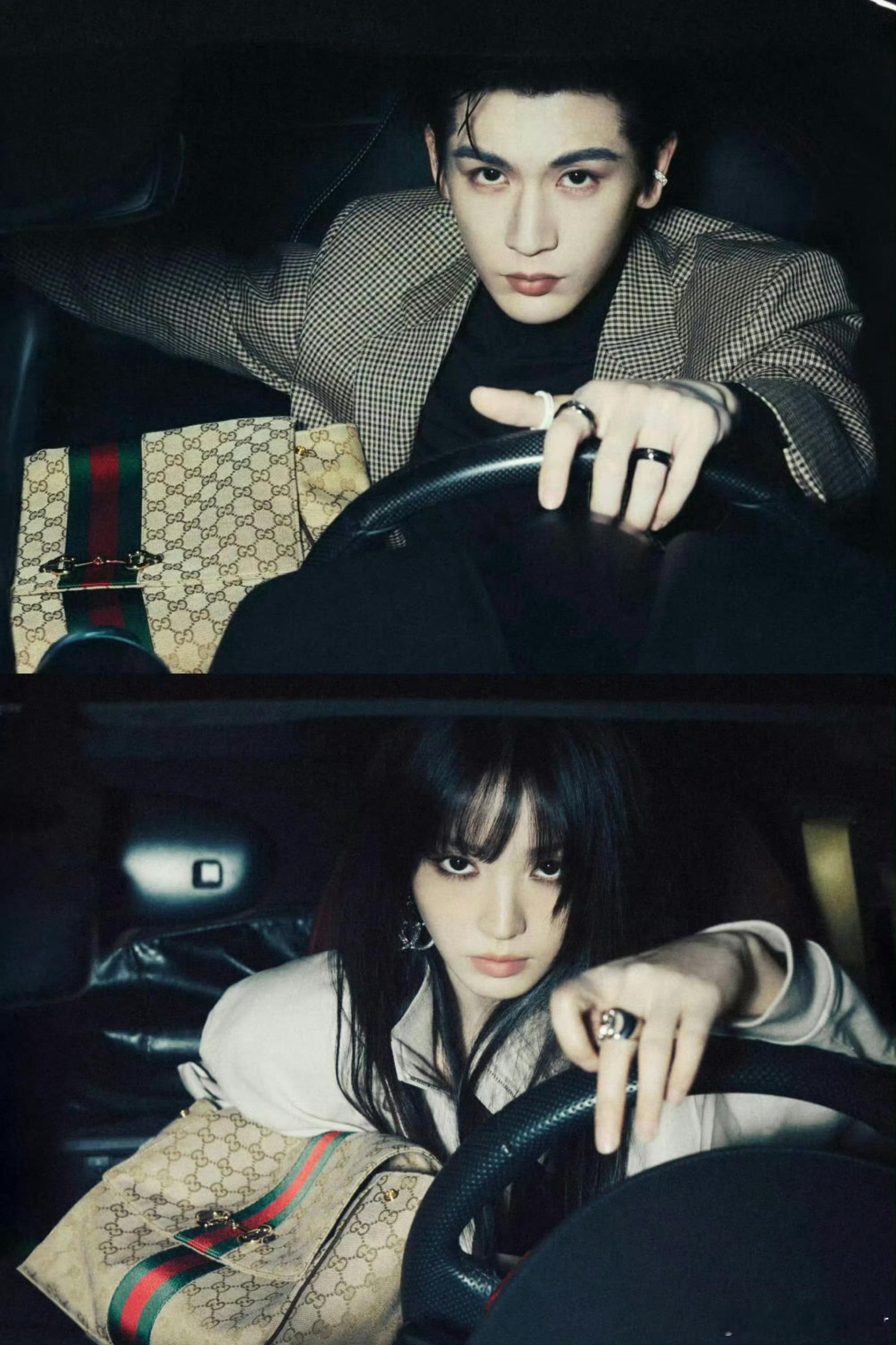 Gucci别试探了田曦薇和张凌赫的「田作之赫」给到夯，拍Gucci双人杂志给到夯