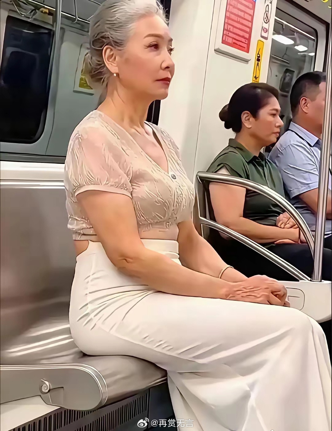 阿姨自信才这么穿，一点问题都没有，新潮不是年轻人的专利。