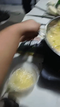 笑不活了！近日广东东莞，小两口深夜在桌上煮夜宵吃，没想到两只狗子突然在桌子下面打