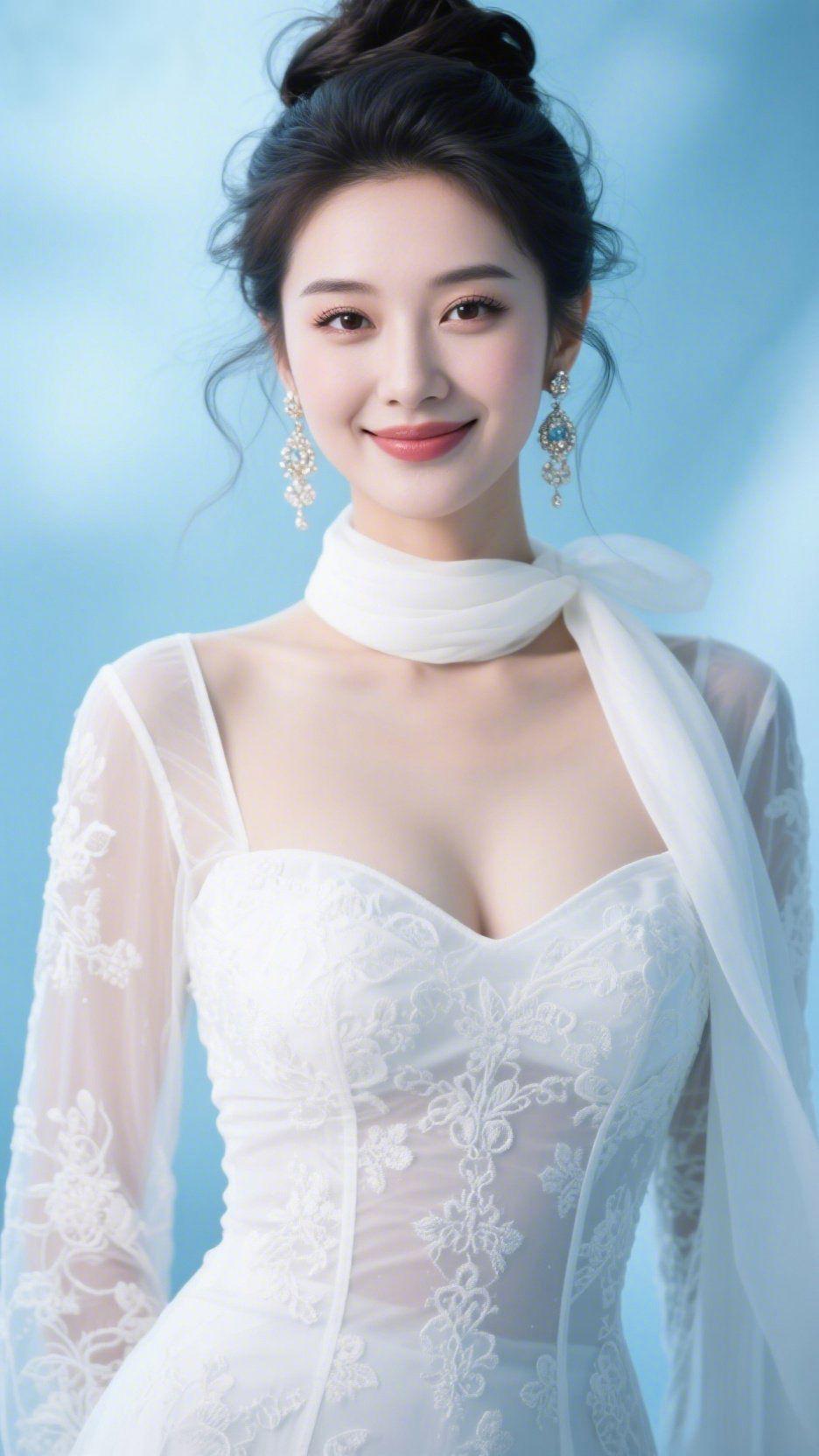 清蓝漫染温柔境层层渐变的浅蓝晕染开整片空间，柔光如晨雾缓缓漫开，朦胧光晕冲