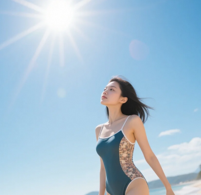 时光定格：复古泳装与蔚蓝海岸的邂逅