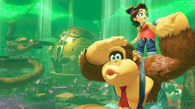 任天堂新主机Switch2刚刚上市，官方自社大作并不多，日前新游《咚奇刚：蕉力