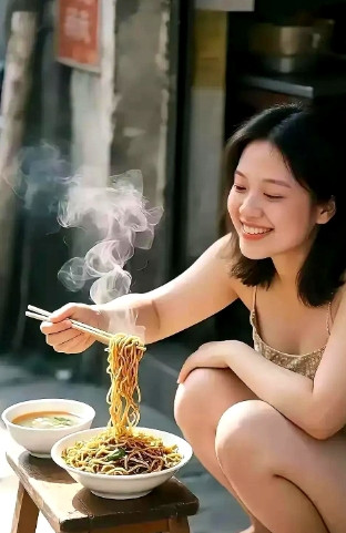图说《打油》姑娘今年二十八从不考虑和谁搭午饭来份干拌面外加一