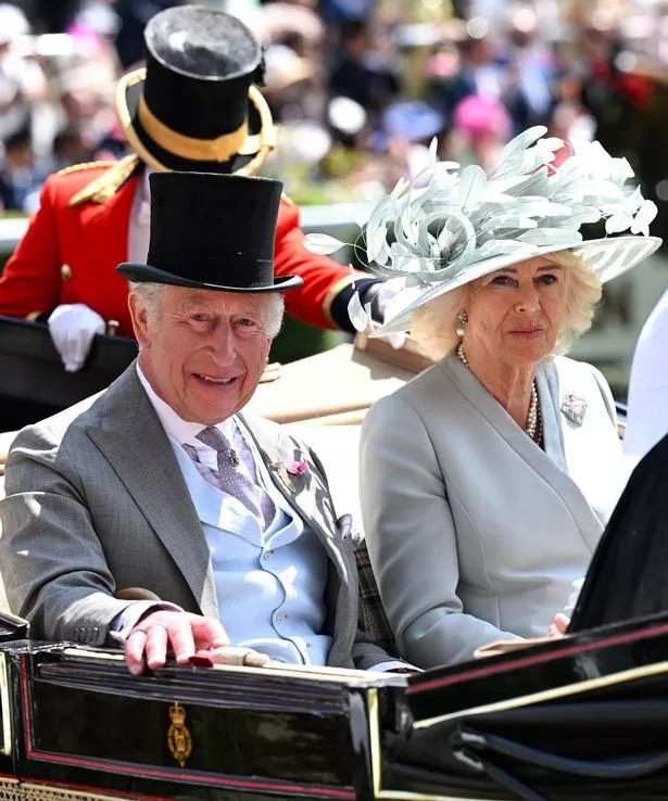 RoyalAscot-Day1英王室成员查尔斯国王夫妇、安妮长公主、格洛斯特