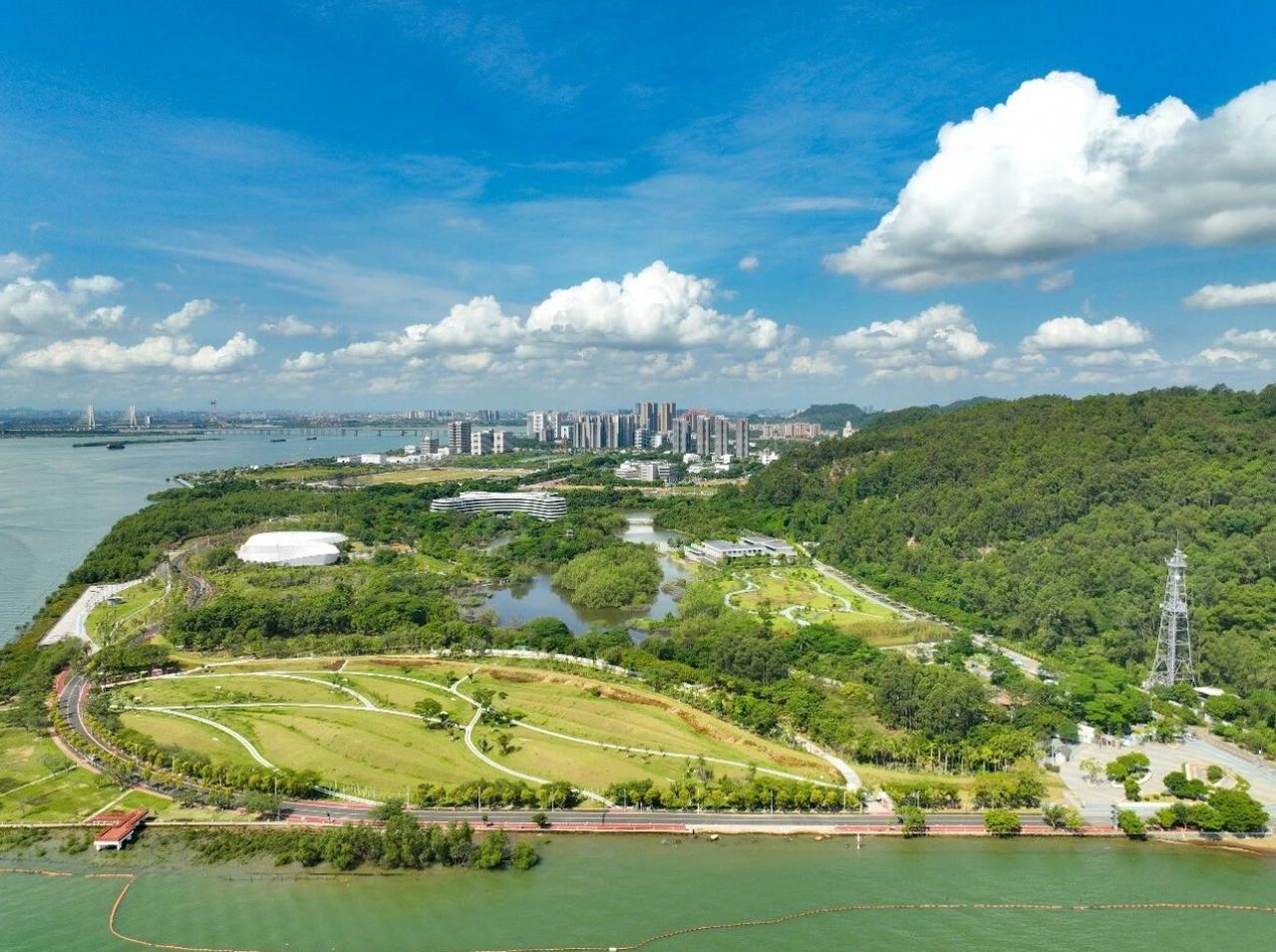 【大角山滨海公园部分开放】南沙区园林绿化局公布，为响应市民游园需求，南沙滨海公园