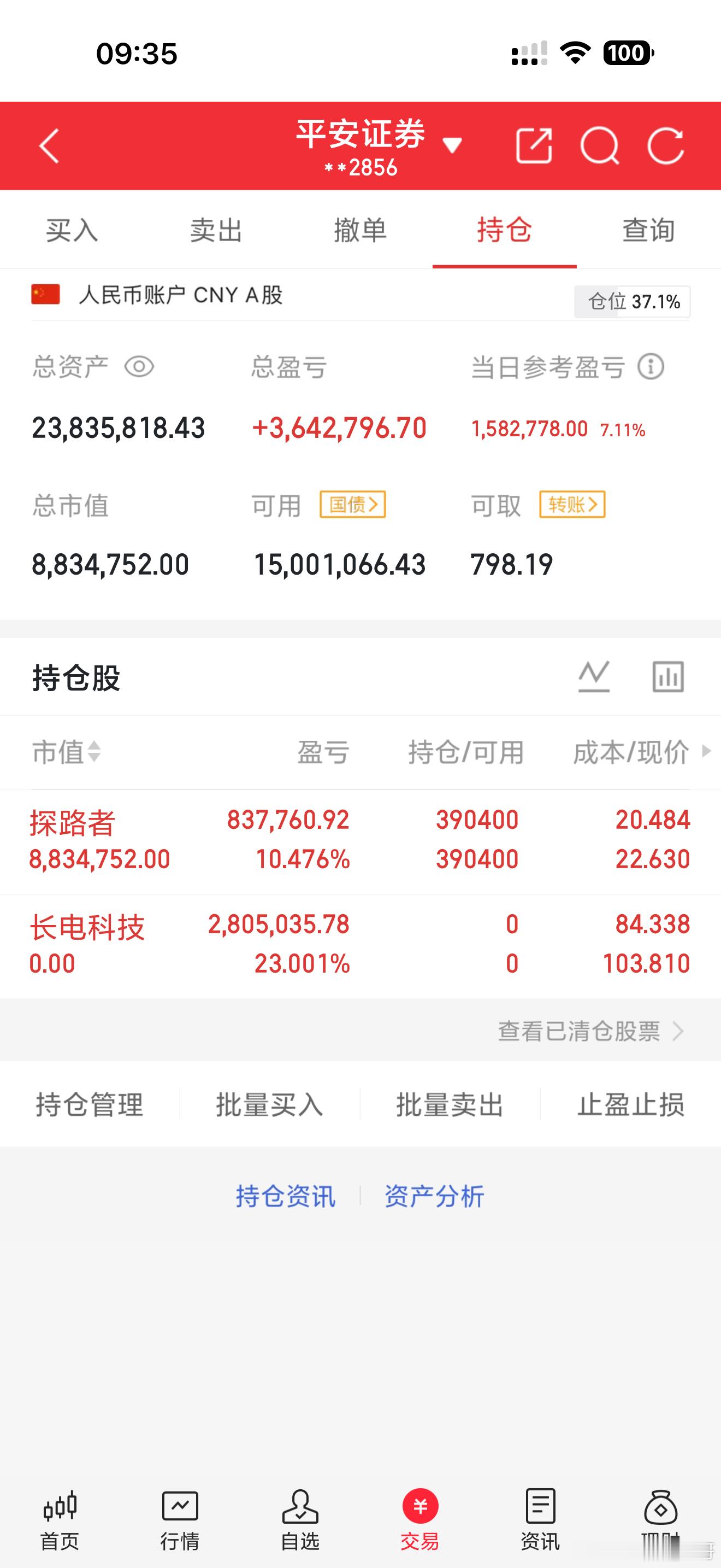 长电出了，落袋为安。下一个新战车已经准备好。看看在线的朋友有多热情，收到点个赞回