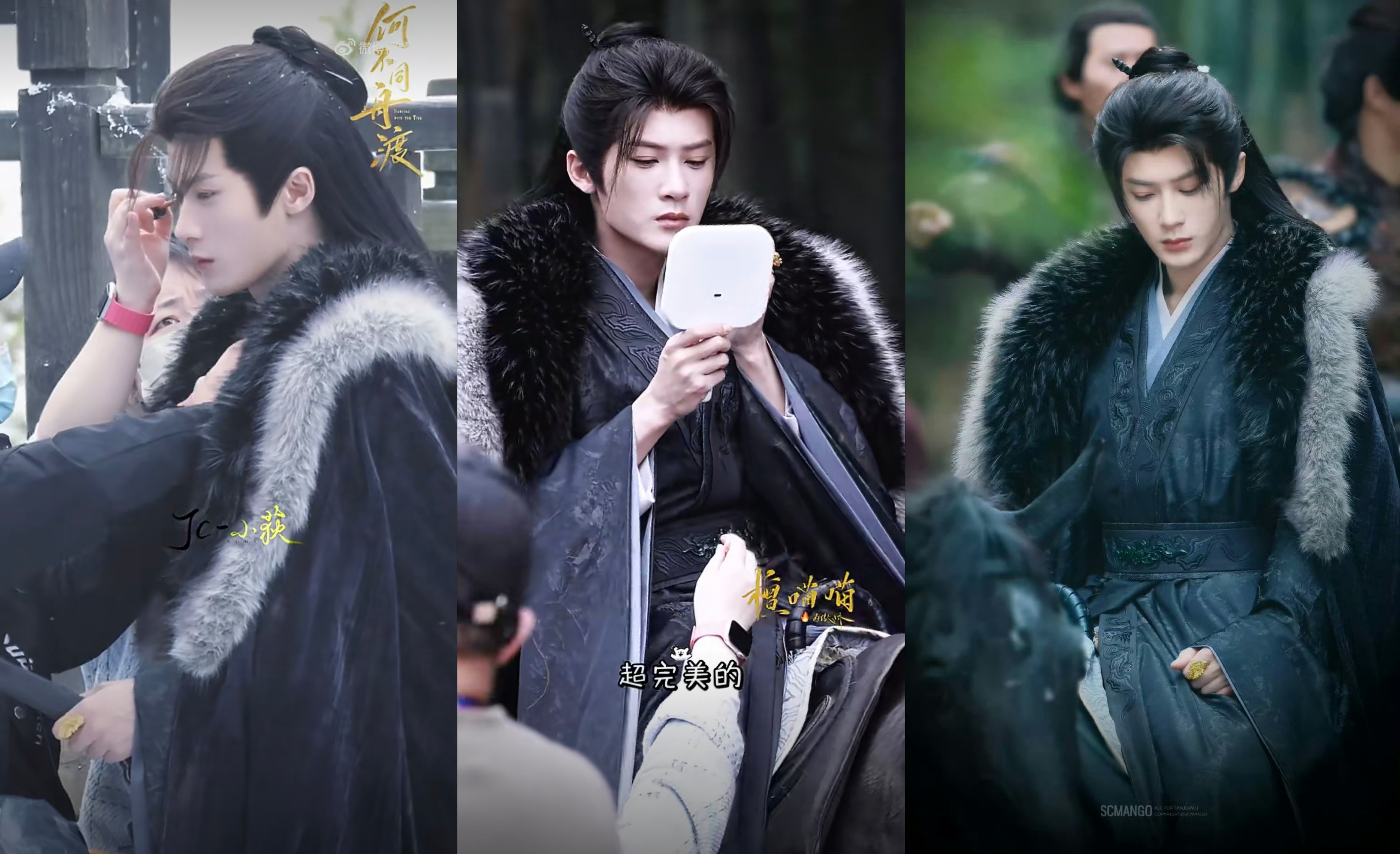 檀健次《何不同舟渡》的补妆路透也太有看点、太圈粉了吧！最有意思的就是看着咱们的谢