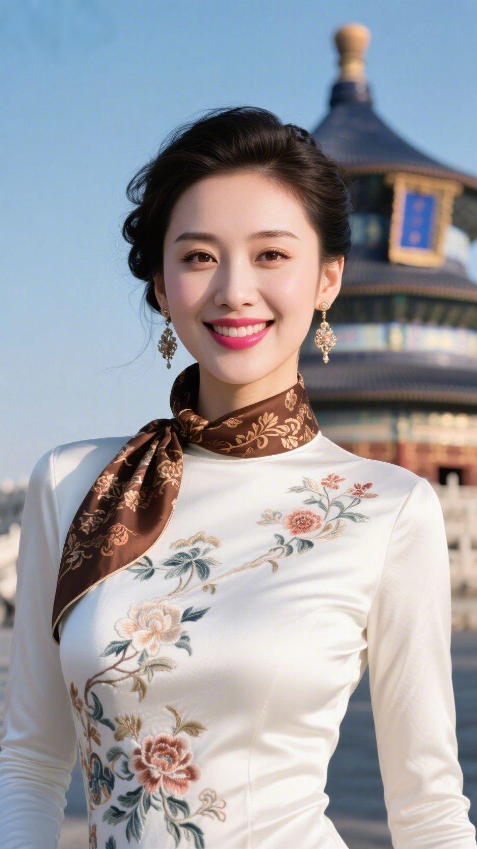 天坛晴色醉人间晴空如洗，澄澈天光漫洒天坛，鎏金宝顶迎着暖阳熠熠生辉，黛色飞