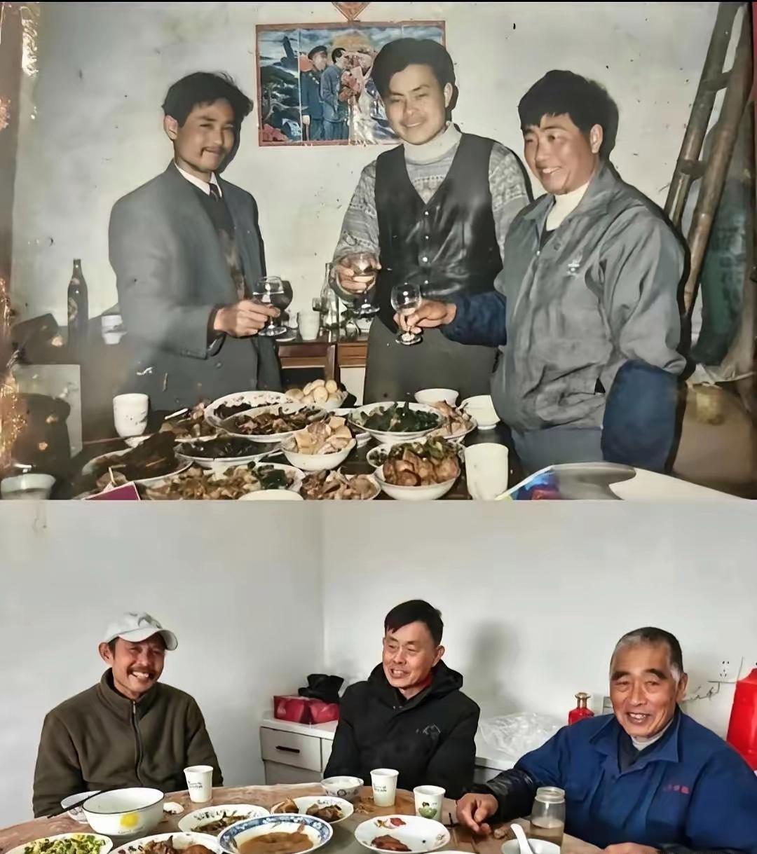 三人重聚，感觉菜没有30年前好了。