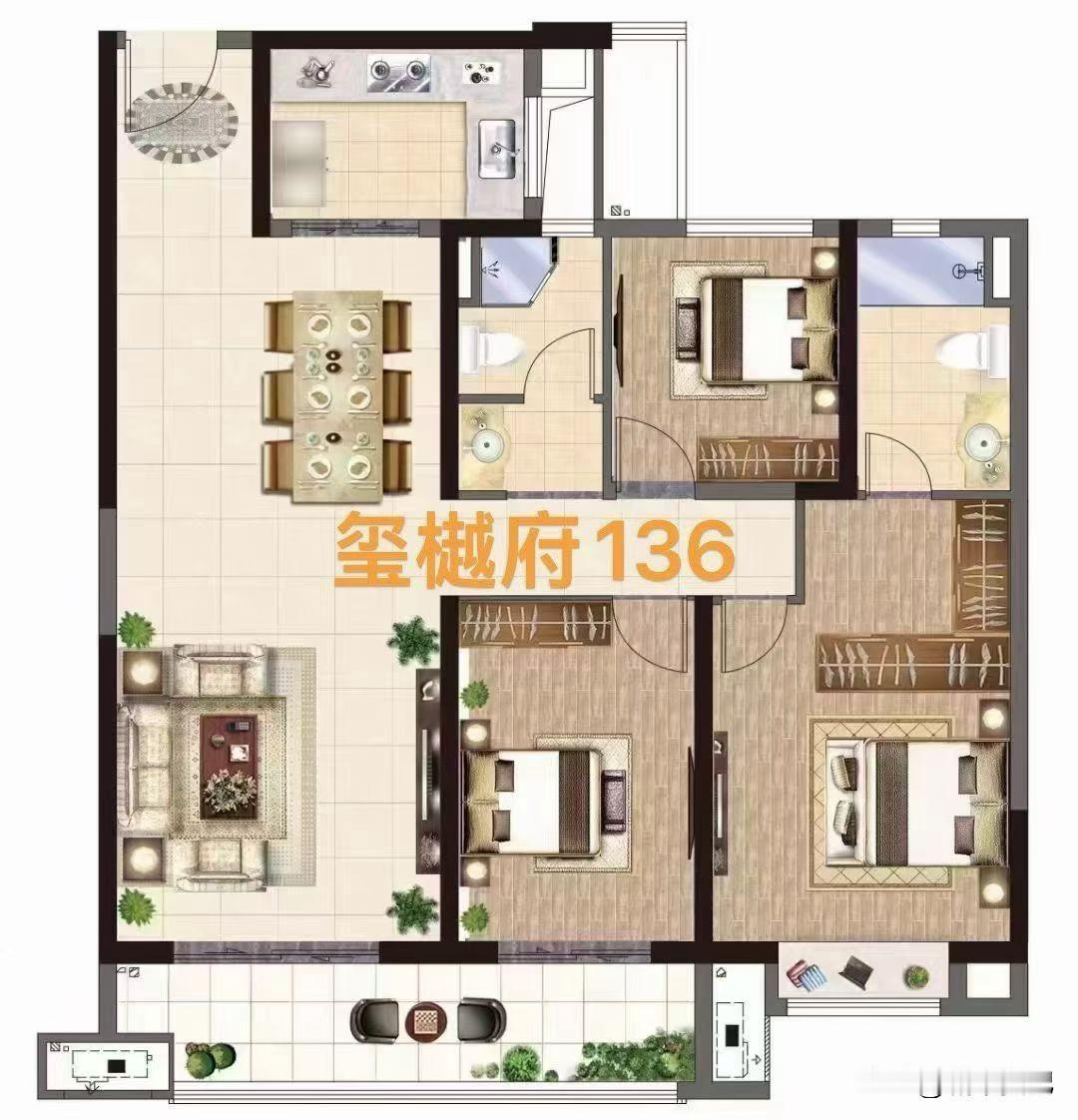 这种户型也不是飞机户啊，一般般，但至少是南北通透，飞机户最好。户型解析