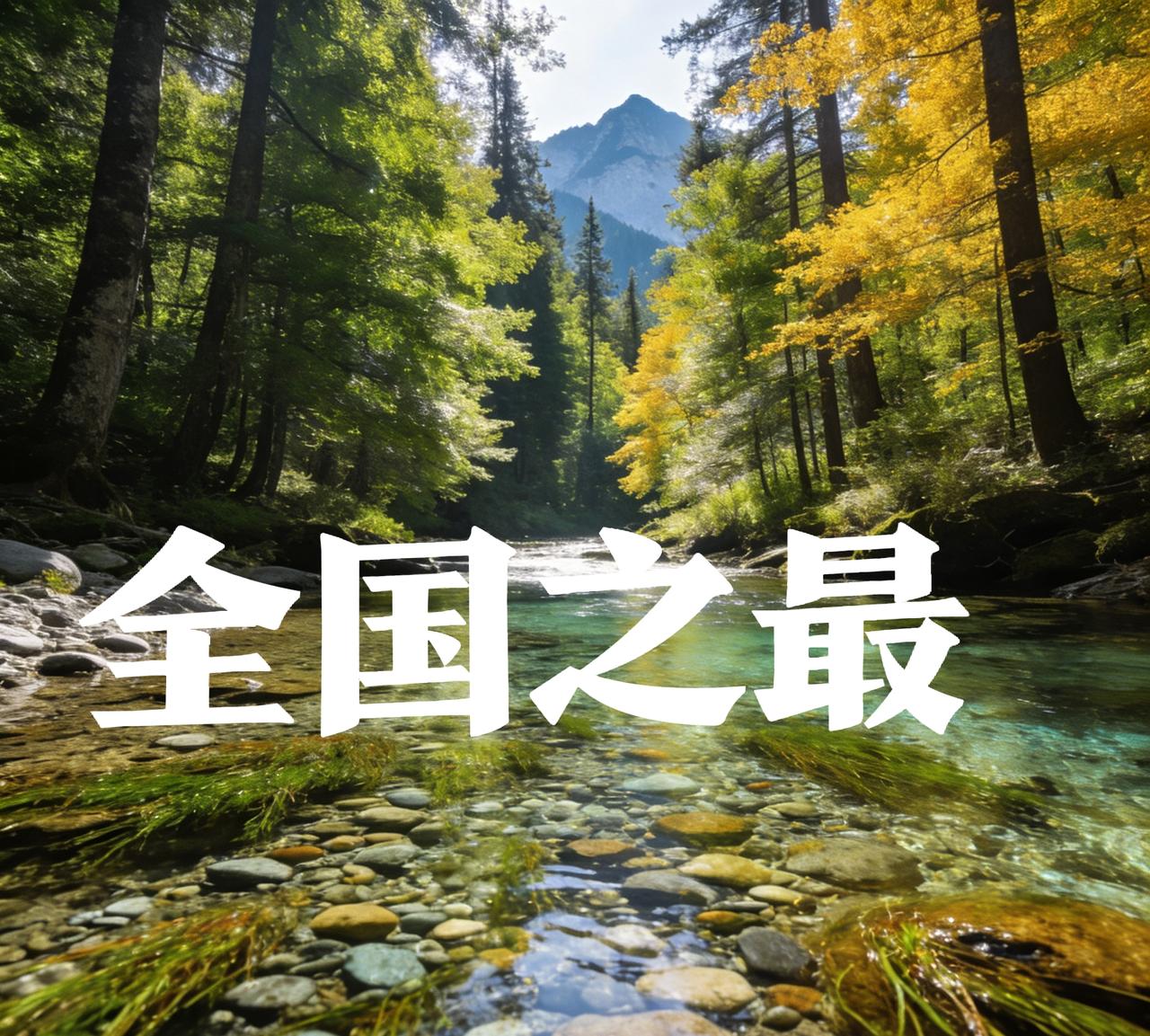 中国最大的山是广西的十万大山，最长的江是长江，最长的河是黄河，最大的湖青海湖，最