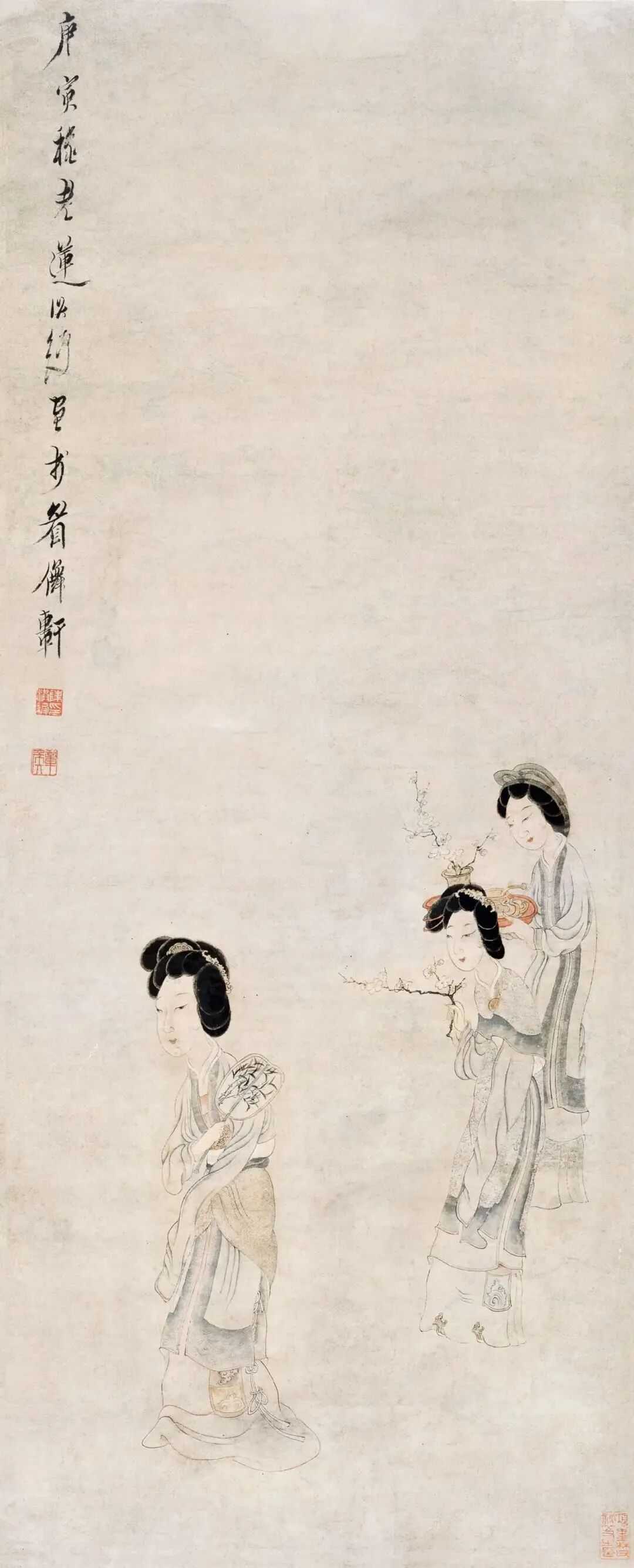 陈洪绶，字章侯，号老莲，浙江诸暨人。4岁时在新墙上画了一幅八九尺高的关公像，把岳