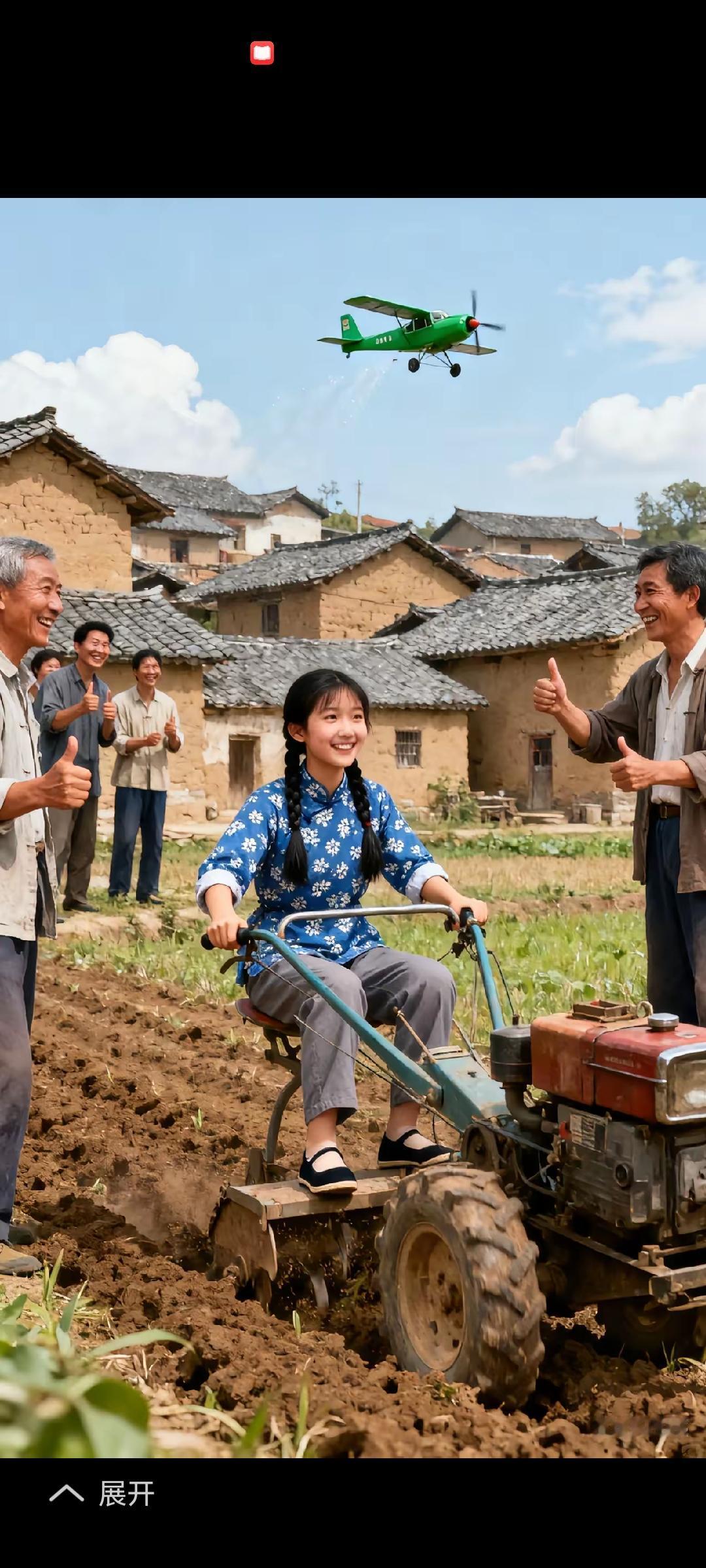 这是70年代的农村，请找出两处不合理的地方。算你[赞]