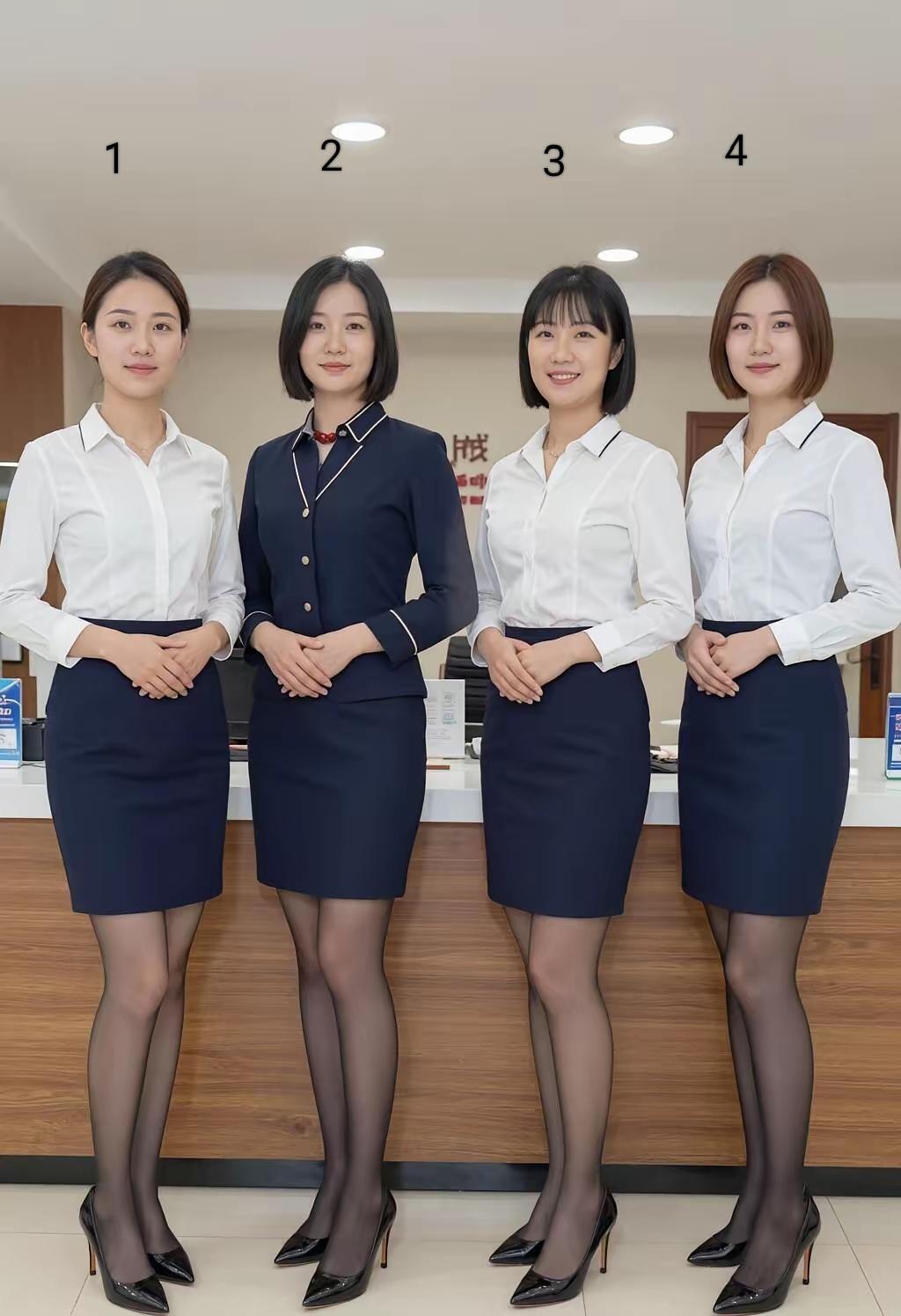 四位美女中，有位公司总裁，你能看出来吗？企业女秘书