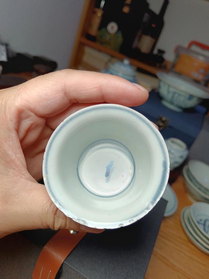 宝光可鉴！口沿虽有轻微飞皮，又如何？！包个银口，美的很！明清瓷器瓷器收藏古玩