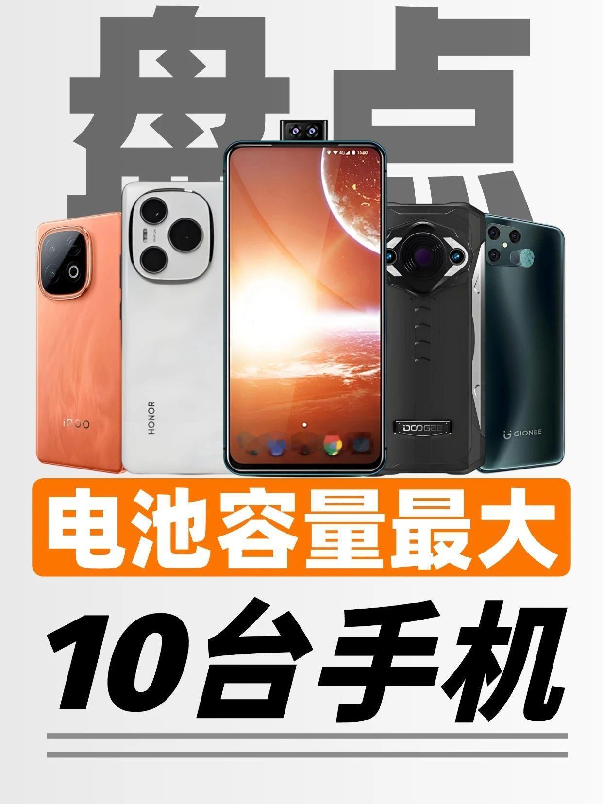 电池容量前十的手机❗大电池井喷元年？有没有搞错❓电池容量前十的手机，居然一半以上