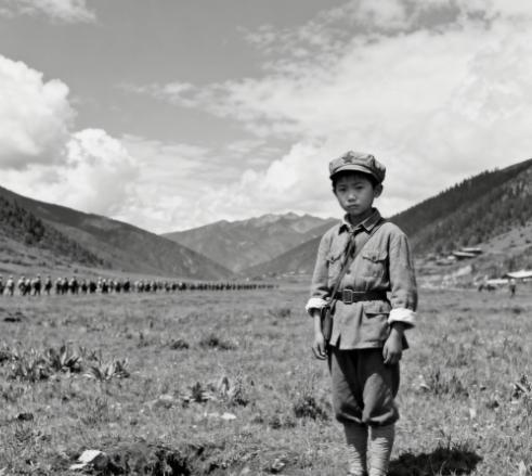 1935年，13岁的小红军在过草地时，突然腹痛不止，碍于女同志，就跑到远处去方便