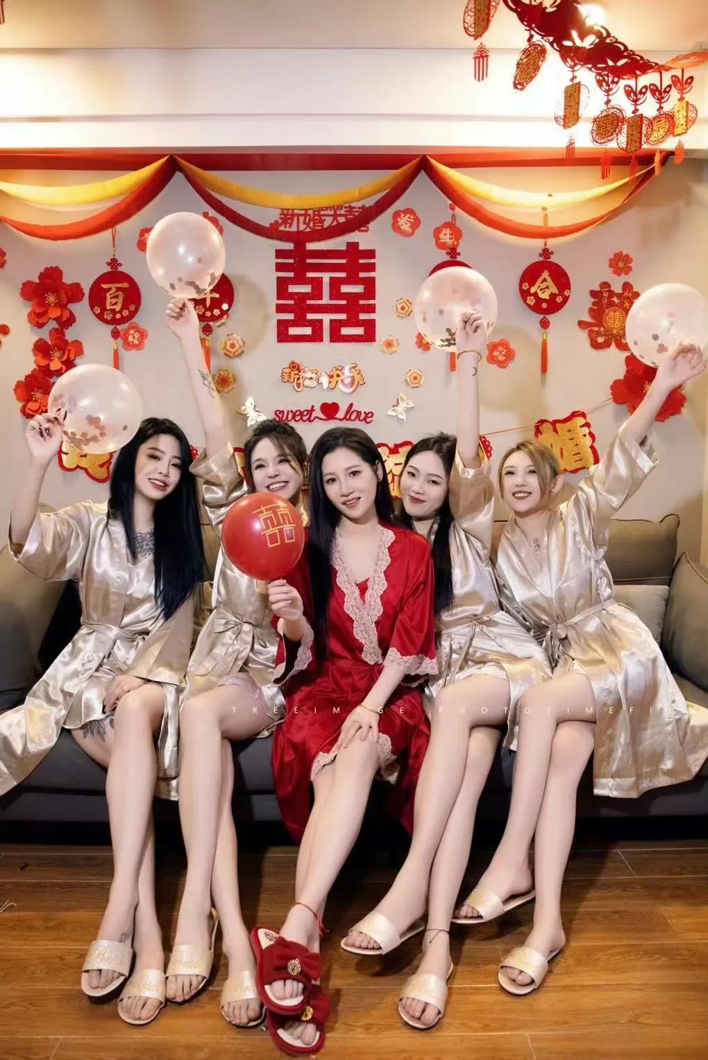 新娘伴娘颜值都这么高的很少见呀