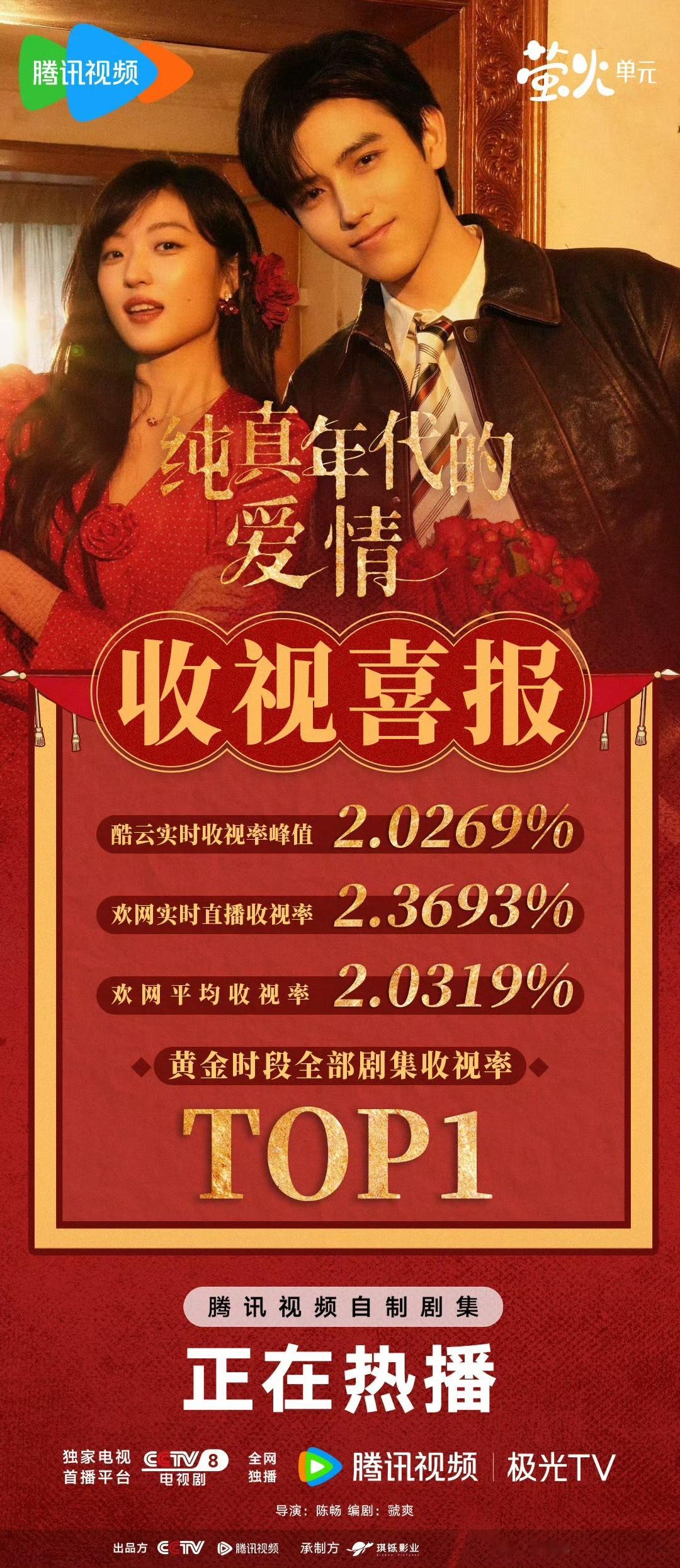 纯真年代的爱情我的评分：陈飞宇孙千新剧热度登顶top1陈飞宇与孙千的搭档适配度