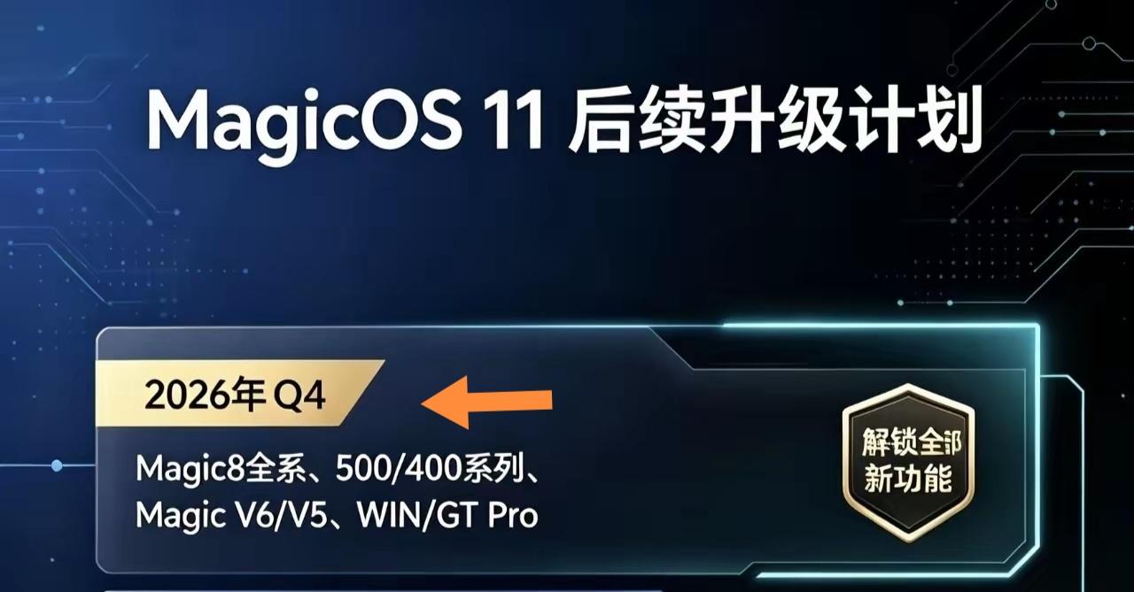 荣耀MagicOS11的升级计划一出来，我身边用荣耀60系列的朋友直接集体emo