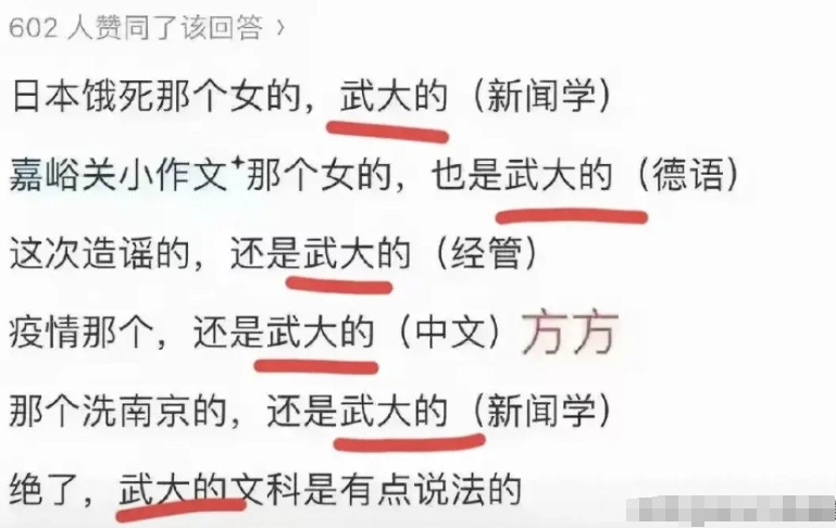 武大，已经成了藏污纳垢之所看看这几年来，武汉大学里出来的这些个妖孽，如果不是内
