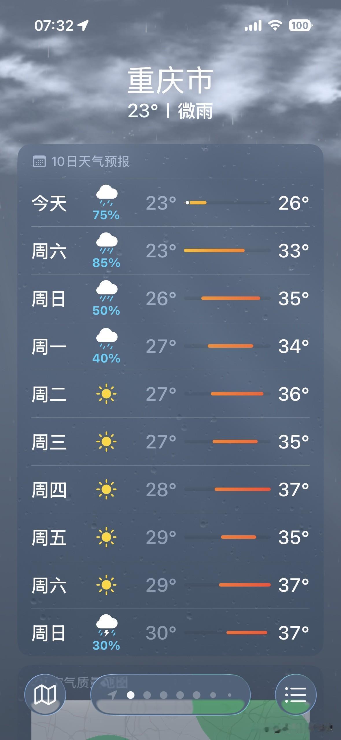 1个好消息，2个坏消息！虽然37度高温即将来袭，但是，7月3日和4日，重庆主城区