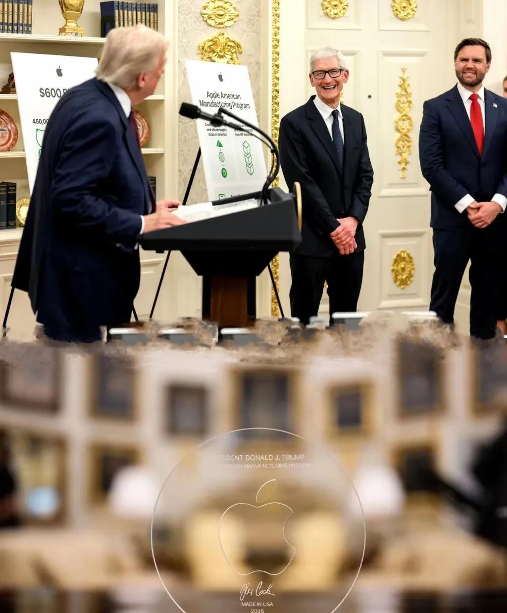 谁告诉你国外没有人情世故？这不苹果CEO蒂姆·库克给特朗普送礼了，并且这个礼物份