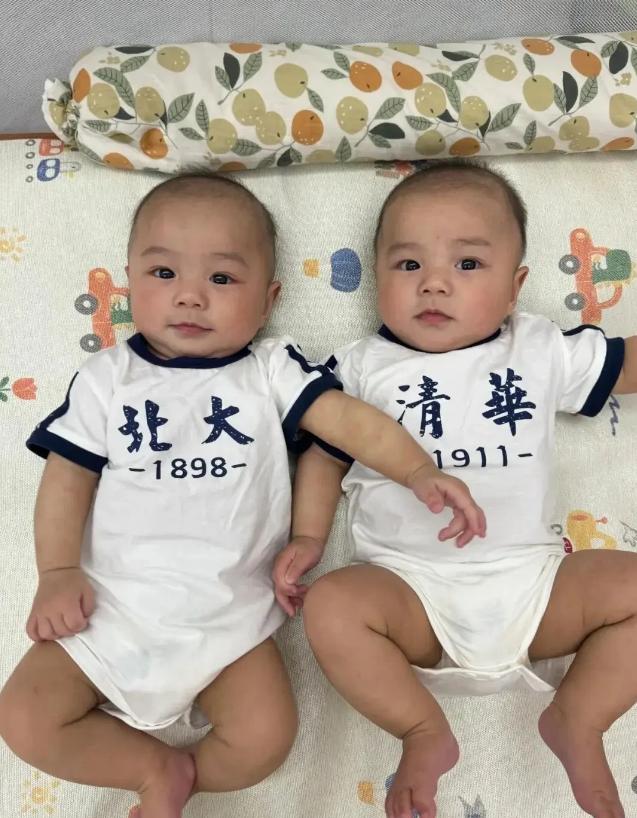 宝妈带双胞胎天天分不清，一个喂两遍奶一个洗两次澡，给娃头顶剃1和2的专属发型，网