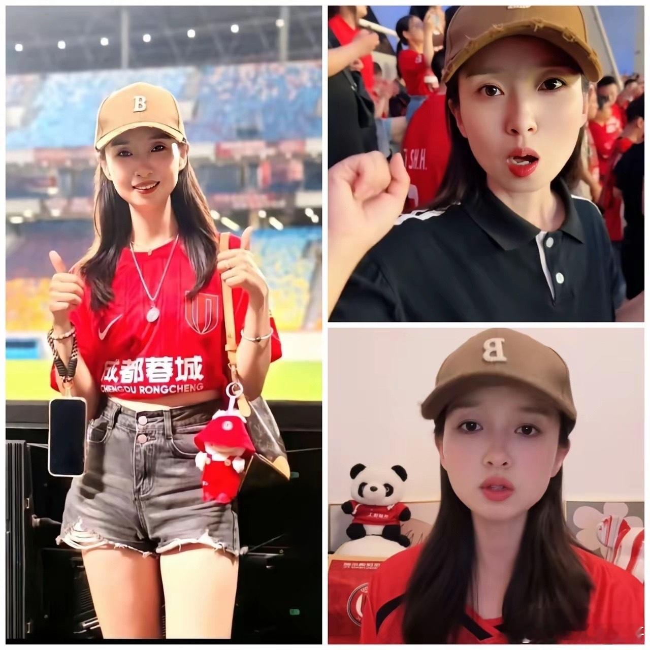 这位美女球迷叫白芸是成都蓉城2025赛季唯一一位主客场全勤球迷！成都蓉城官方公布