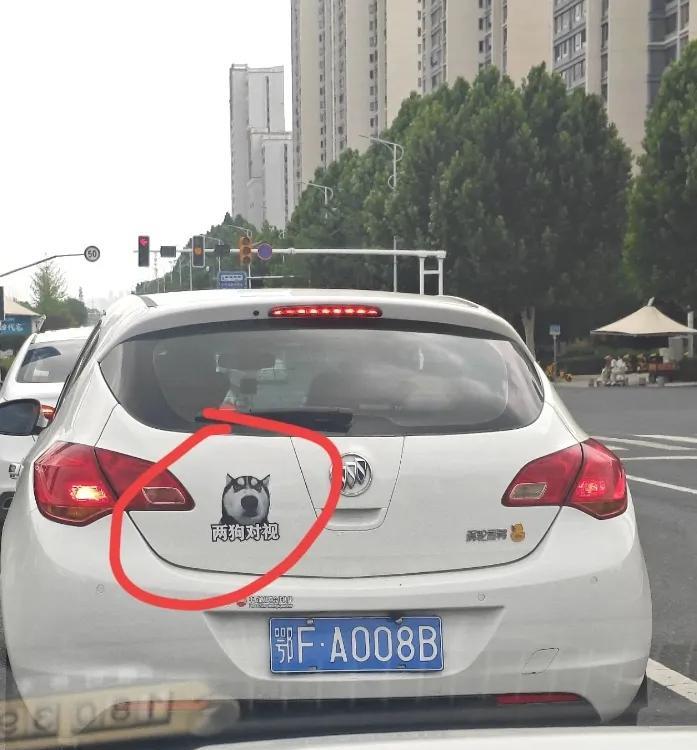 贴这种车标的司机，究竟什么心理呢？自以为很幽默？