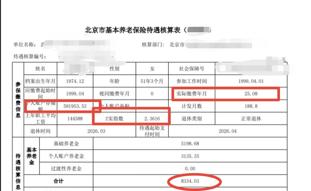 这北京大姐2026年4月刚退休，养老金8300看着还行，但藏着个吃亏的细节：