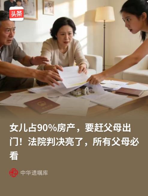 “不要高估人性！”重庆，老夫妻与自己的独生女筹了280万元买了一套房子，因为大部