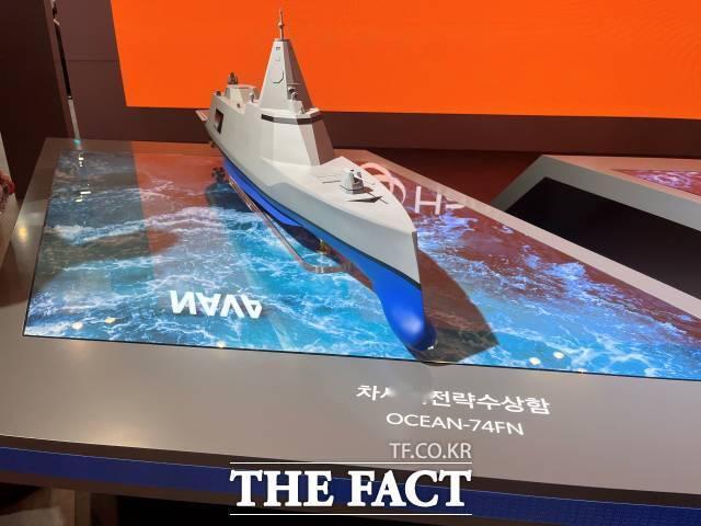 韩国韩华海洋发布了其“下一代战略水面舰艇”（OCEAN-74FN），内部配备了人