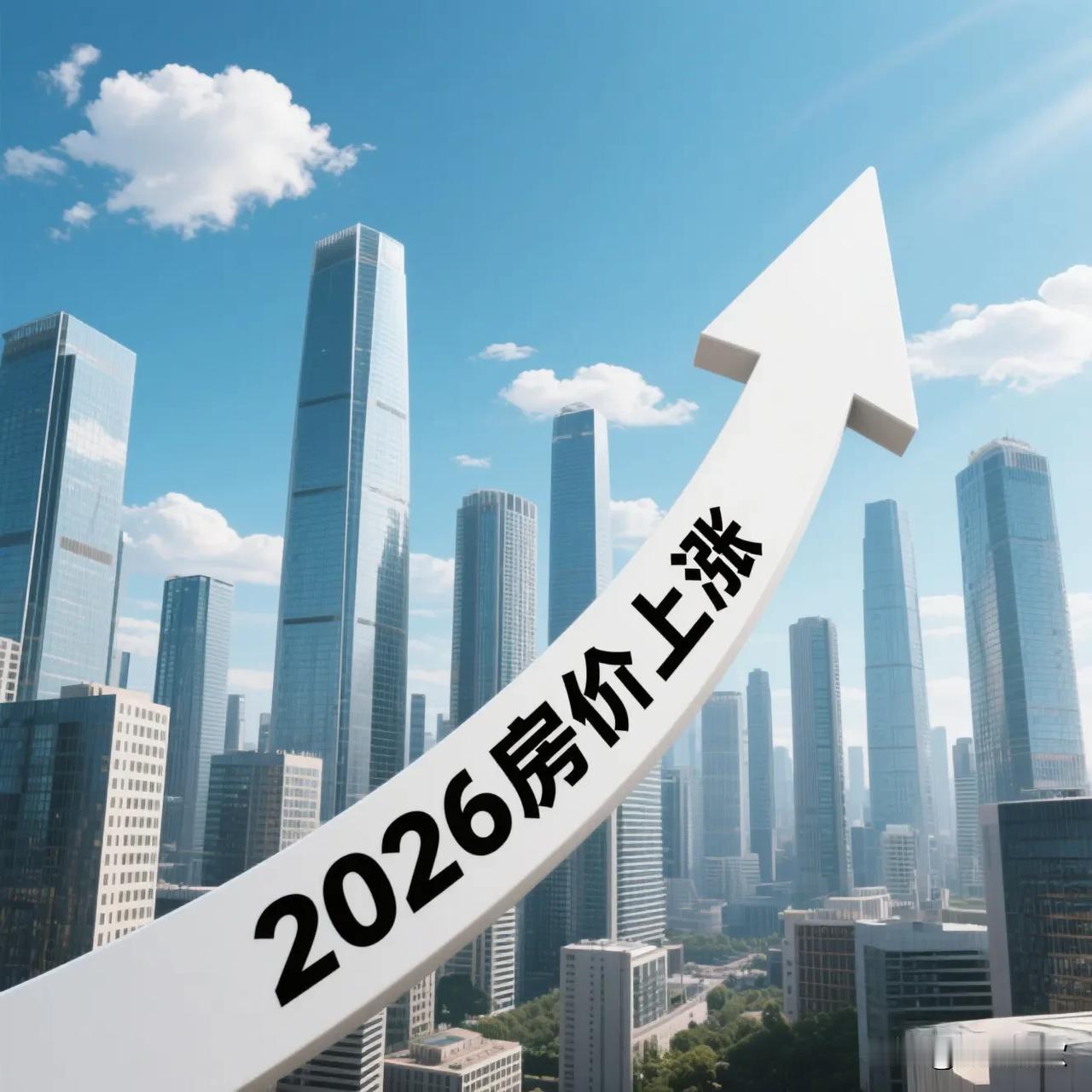 2026前后房价上涨成定势1.房贷利率降到2.0%左右2.租金收益大于理财收