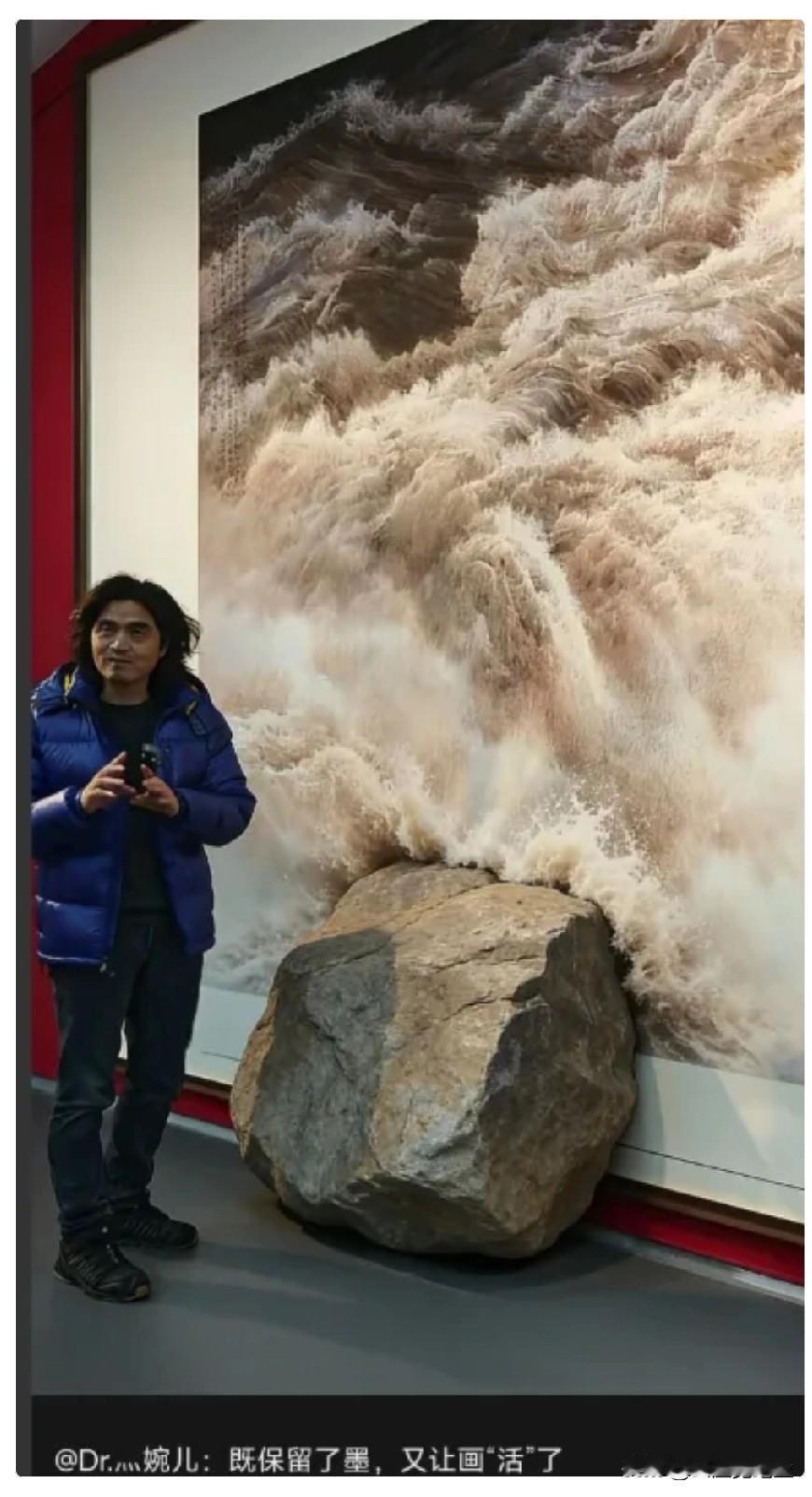 近日，著名黄河画家徐惠君，一幅价值380万元的画作，因为落款时候的失误，导致脚手