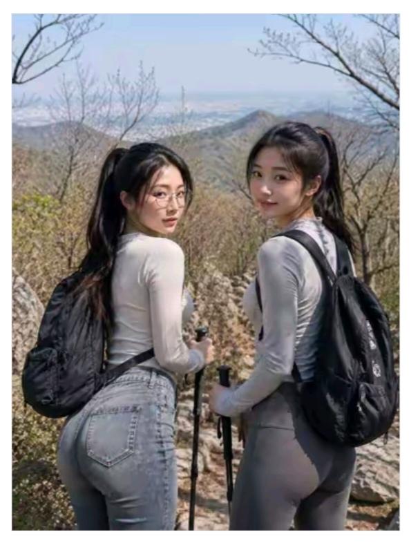 准备爬山姊妹二人感情深；从小到大没分离；约好今天去爬山；每人身挎双肩包；