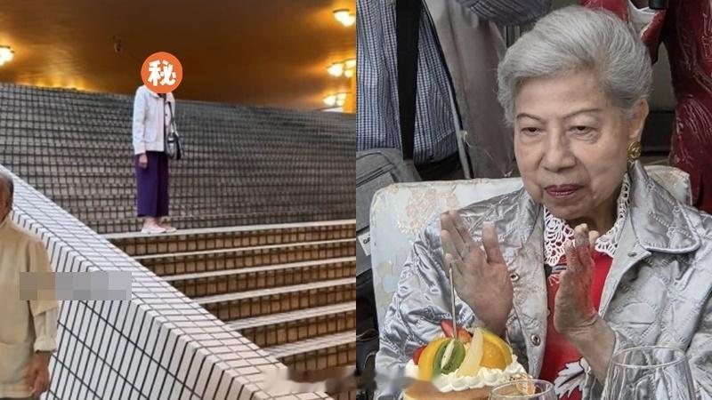 星岛：91岁罗兰现身文化中心独自站在楼梯间十分彷徨步履蹒跚无助疑行动困难